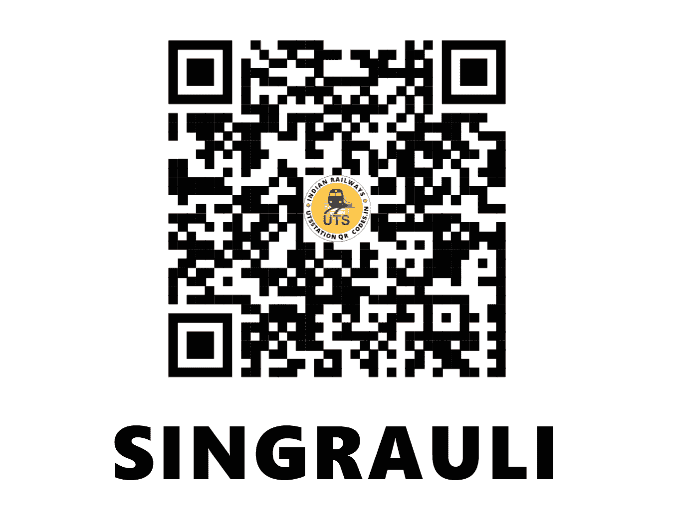 UTS QR Code for SINGRAULI - SGRL - EC (MADHYA PRADESH)
